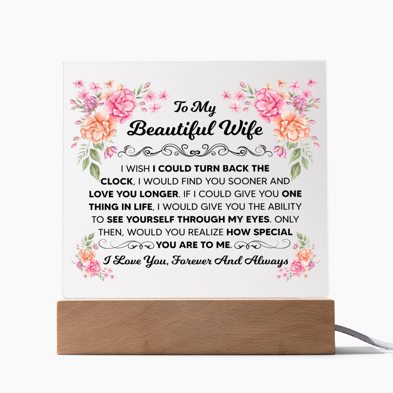 To My Beautiful Wife – Acrylic Square